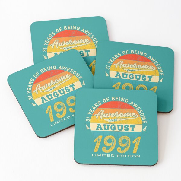 Item preview, 31 Year Old Awesome Since August 1991 	 31st Birthday 	 DM39800	 designed and sold by rsdgdrzgs84.