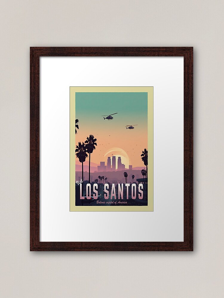 Visit Los Santos - The Bulimic capitol of America - Retro travel poster -  GTA | Greeting Card