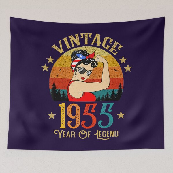 Item preview, 67th Birthday 	 67 Years Old For 	 Retro Vintage 1955 	 	 designed and sold by sajyrugp98.