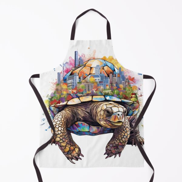 Item preview, Galapagos Tortoise in Galapagos with a Metropolis within its shell designed and sold by KMQN.