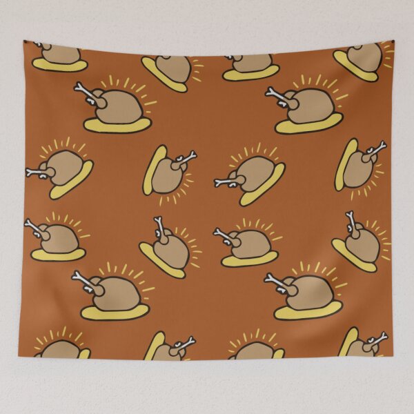 Item preview, thanksgiving-cartoon-turkey-chicken-cooked-seamless-vector-pattern designed and sold by ysa-pattern.