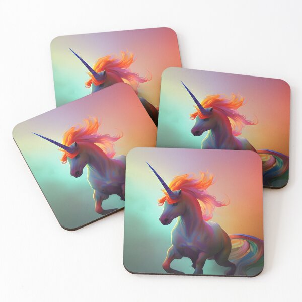 Item preview, Colorful unicorn on the run designed and sold by brandway.