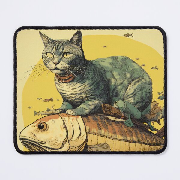 Item preview, cat fishing ride designed and sold by miraclemeows.