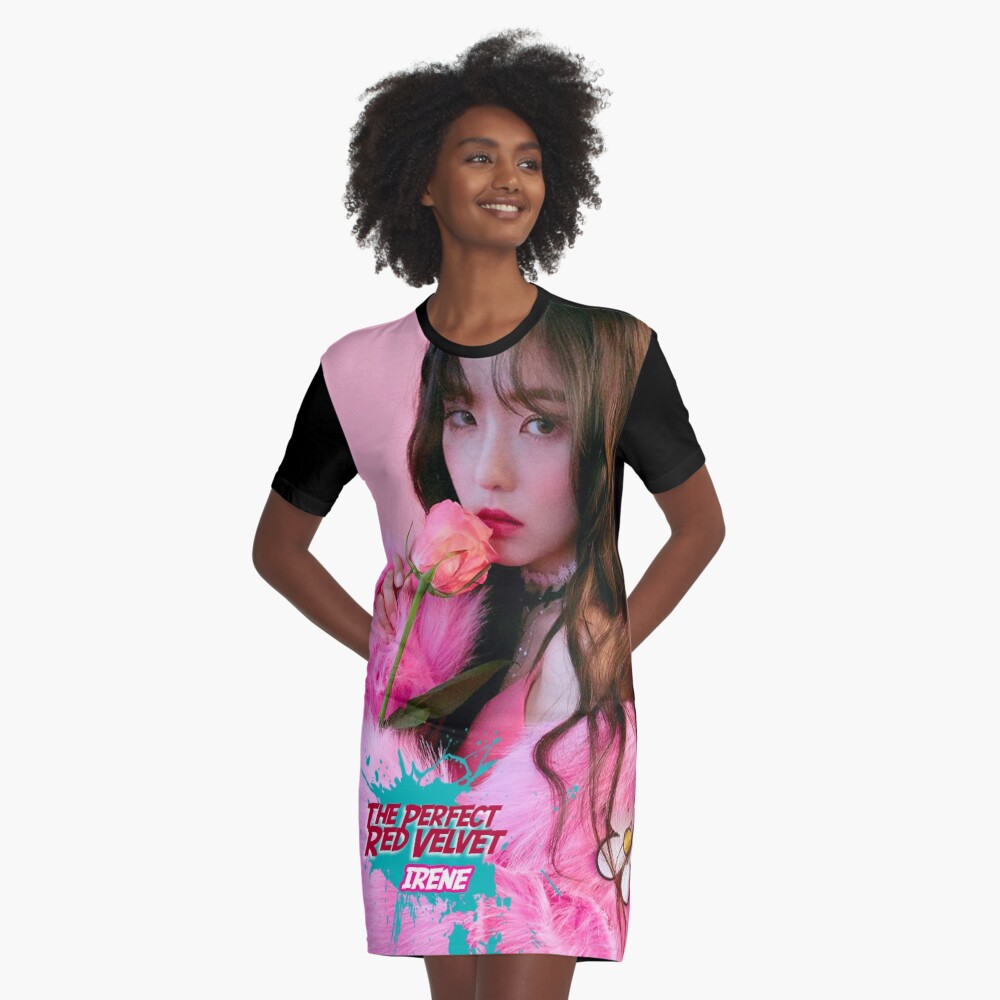 RV IRENE The Perfect Red Velvet Graphic T Shirt Dress