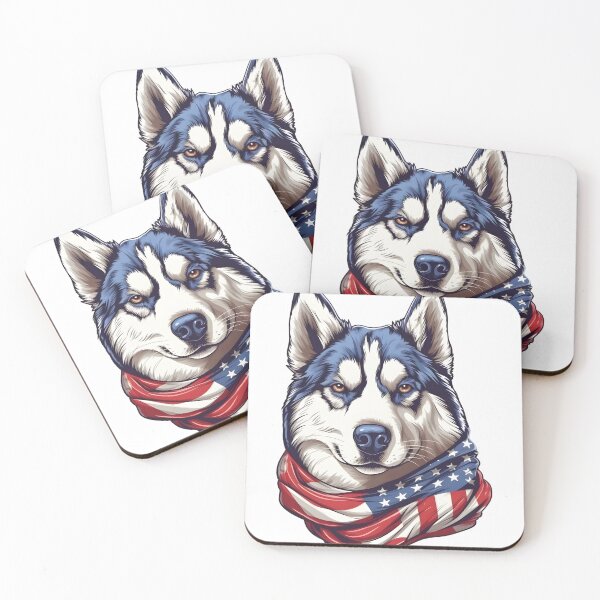 Item preview, American Siberian Husky t-shirts, American flag. designed and sold by im9creative.