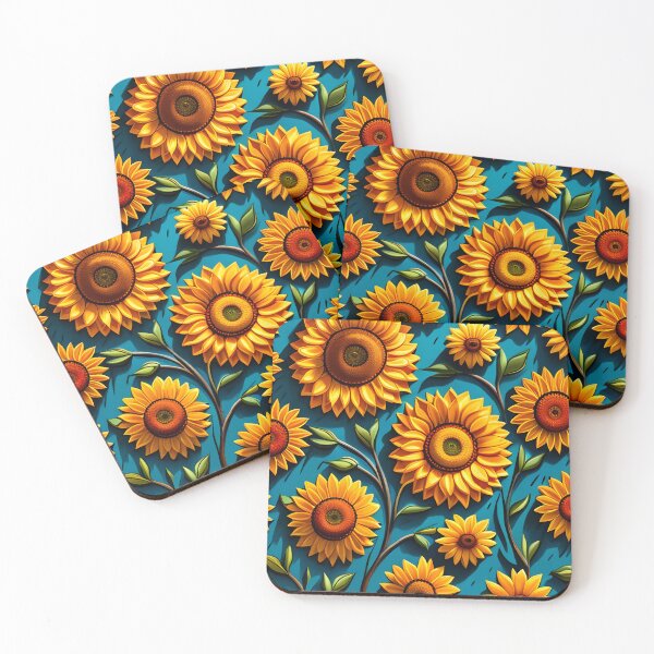 Item preview, Sunflowers background with carved effect  designed and sold by hadleysheart.