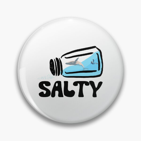 Item preview, Salty Sea Bold Black  | Retro Salt Shaker with Ocean Whale & Diver designed and sold by stuffbyjdohde.