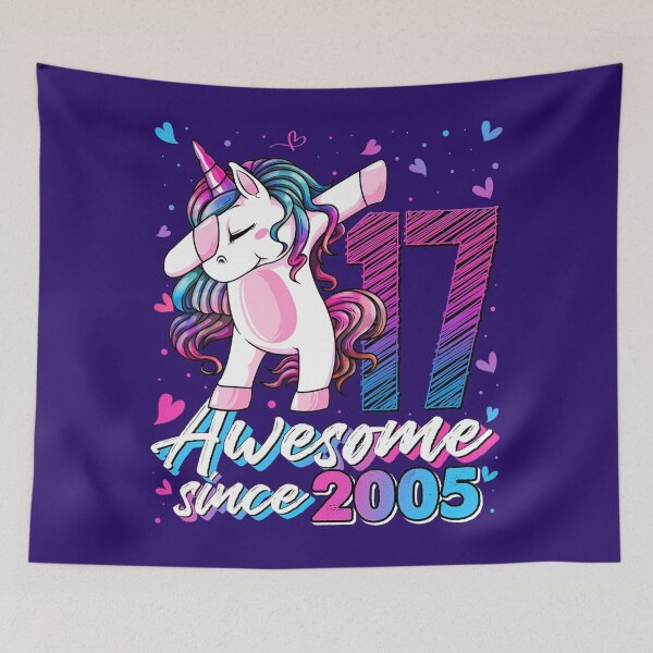Item preview, 17 Years Old 	 Unicorn Dabbing 17th Birthday Unicorn 	 	 designed and sold by qerrexifhyo48.