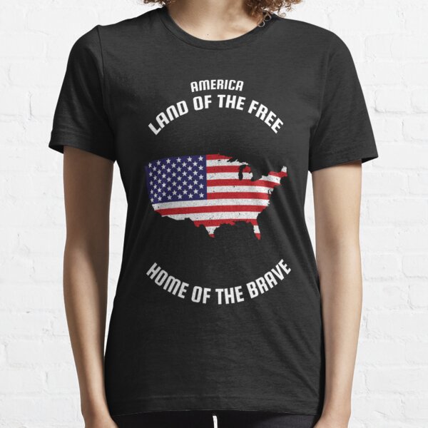 United States Land Of The Free home Of The Braves T-Shirt