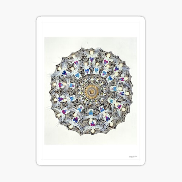Angels and White Feathers by Sue Trickey Sticker