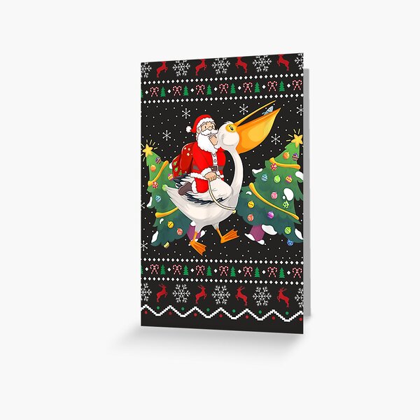 Item preview, Funny Pelican Lover Gift Ugly Santa Riding Pelican Christmas T-Shirt designed and sold by DANIELFRANKt.