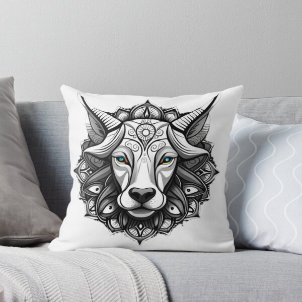Aperçu de l'œuvre Style mandala tête de taureau créée et vendue par MyStickeroonies.