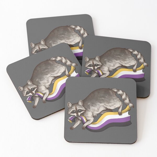 Item preview, Non Binary Enby Pride Flag Stealing Raccoon Trash Panda LGBTQIA QUEER BE GAY DO CRIME TRANS Alphabet Mafia Funny Pride Shirt CSD Pride Month  designed and sold by Veymoth.