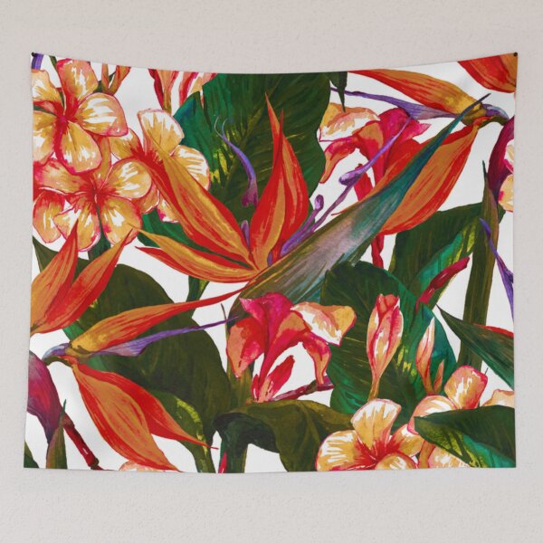 Item preview, BCH Tropical-Botanic Blaze by Bossy Cat Home designed and sold by BossyCatHome.