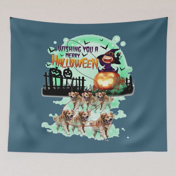 Item preview, Golden Retriever Halloweenpumkins satan dod	 designed and sold by iuktvvdfeu5.