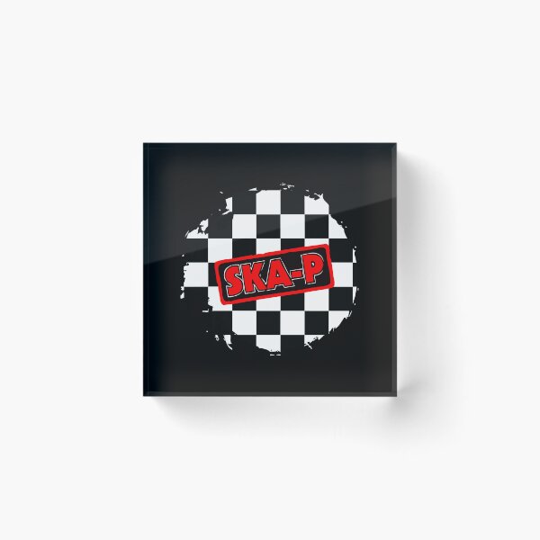 Item preview, Ska-P Abstract Red-Black Checker Halftone Pattern designed and sold by UpNorthArts.