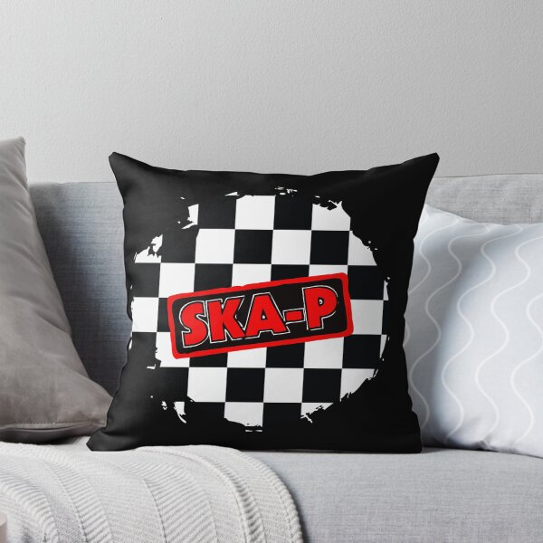 Item preview, Ska-P Abstract Red-Black Checker Halftone Pattern designed and sold by UpNorthArts.