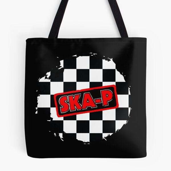 Item preview, Ska-P Abstract Red-Black Checker Halftone Pattern designed and sold by UpNorthArts.