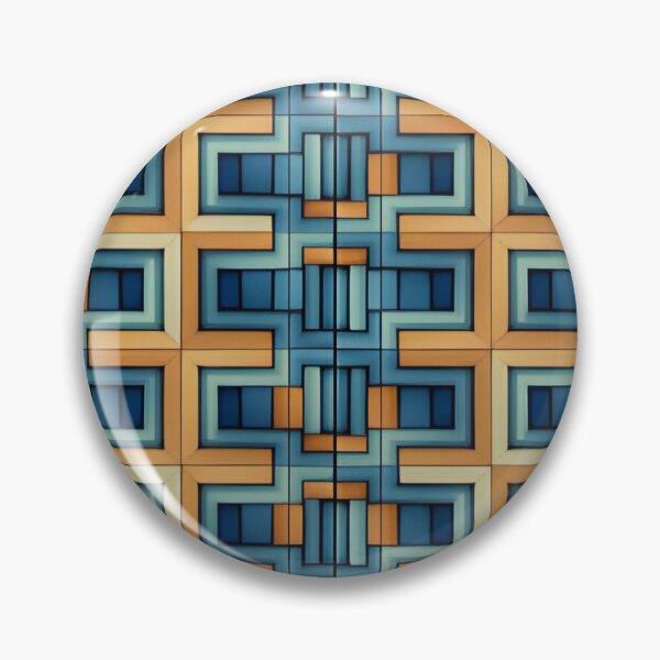 Item preview, Pixelated Cross Pattern Multicolor Blue and Teal and Tan designed and sold by MiracleROLArt.