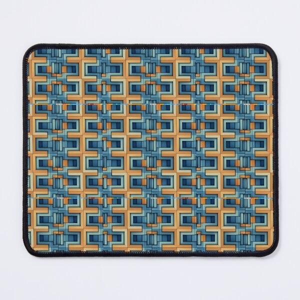Item preview, Pixelated Cross Pattern Multicolor Blue and Teal and Tan designed and sold by MiracleROLArt.