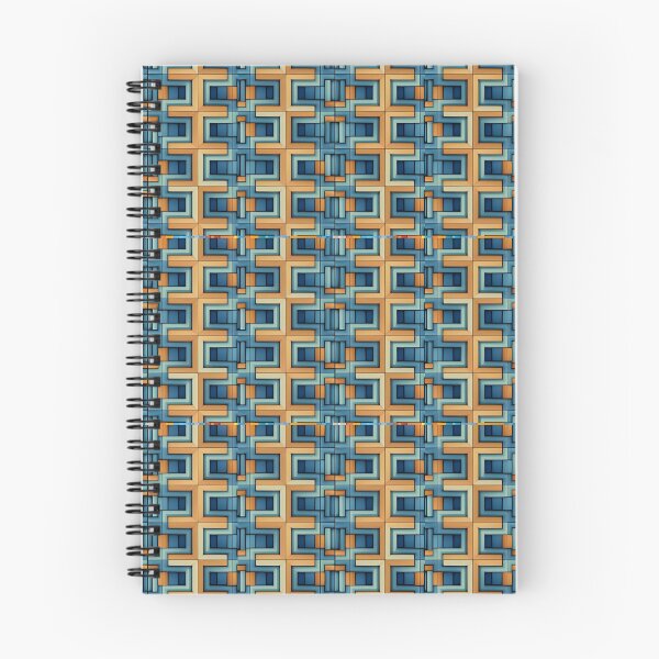 Aperçu de l'œuvre Pixelated Cross Pattern Multicolor Blue and Teal and Tan créée et vendue par MiracleROLArt.