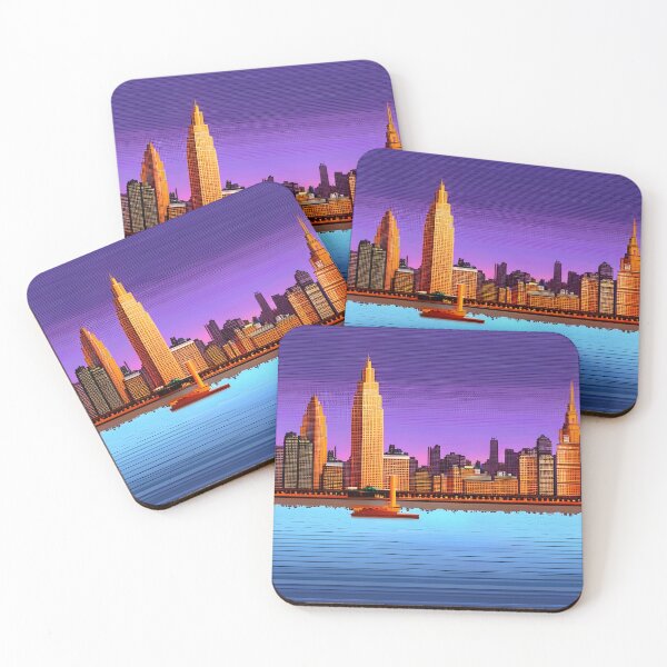 Item preview, Evening pixel city designed and sold by brandway.