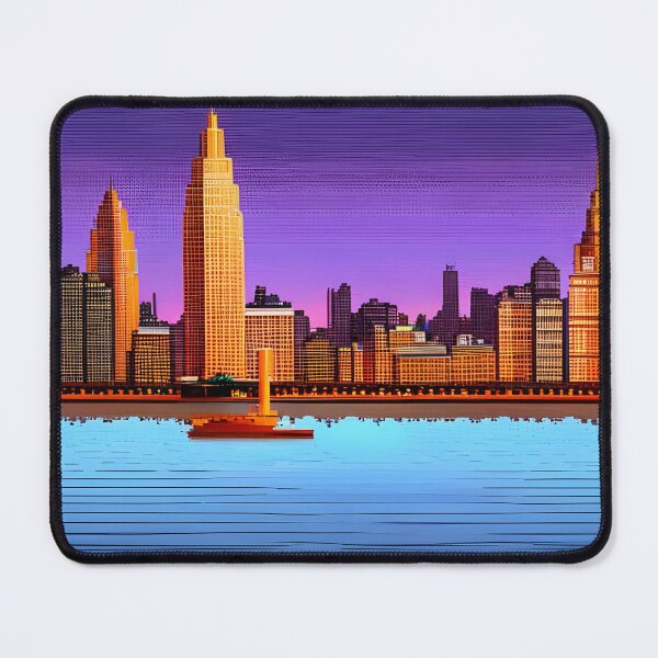 Item preview, Evening pixel city designed and sold by brandway.