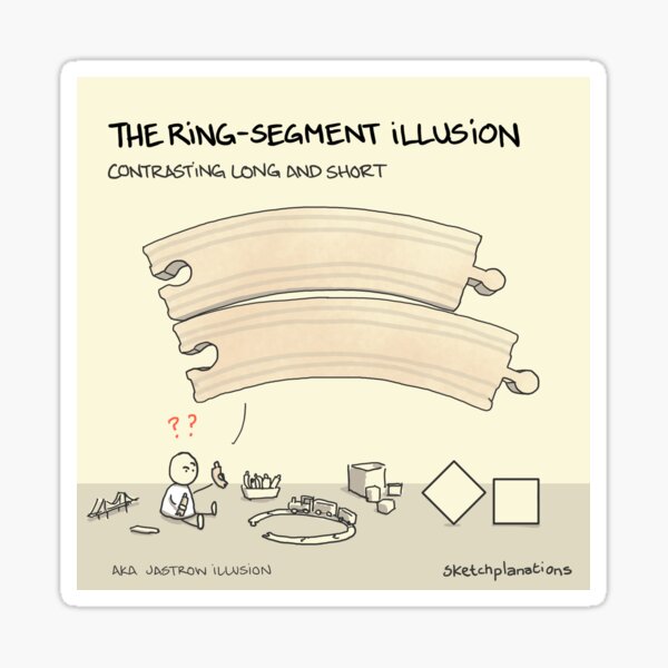Item preview, The ring-segment illusion designed and sold by Sketchplanations.