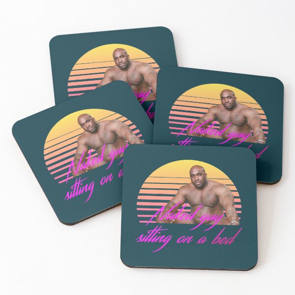 Item preview, BARRY WOOD - NAKED GUY SITTING ON A BED (Vaporwave) Active  designed and sold by Cosmoglots.