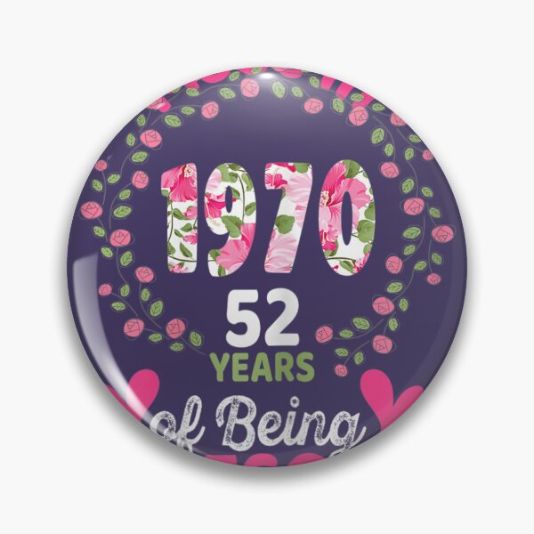 Item preview, 52 Years Old 52nd Birthday Born in 1970 	 	 Floral 	 	 designed and sold by iznimwqfjza71.