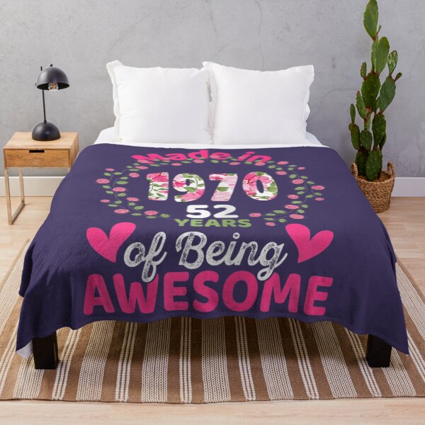 Item preview, 52 Years Old 52nd Birthday Born in 1970 	 	 Floral 	 	 designed and sold by iznimwqfjza71.