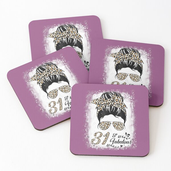Item preview, 31 Years Old Fabulous Messy Bun Leopard 31th Birthday 	 	 designed and sold by jbqvydazhk62.