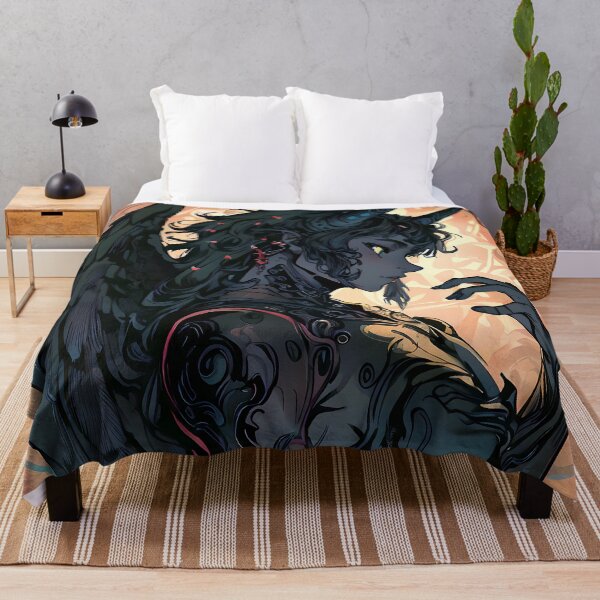 Item preview, Mythical Fantasy Girl with Feathered Wings and Horns designed and sold by ByteyCreatives.