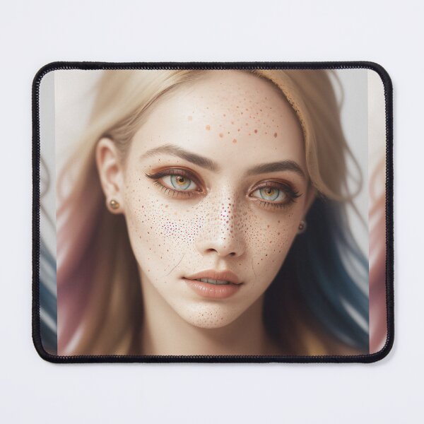 Item preview, Beautiful woman with freckles and watercolor 3 designed and sold by Shinihime.