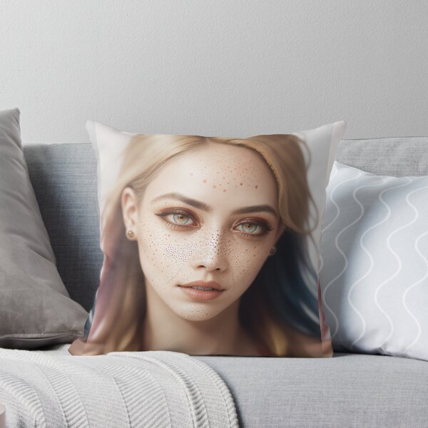 Item preview, Beautiful woman with freckles and watercolor 3 designed and sold by Shinihime.