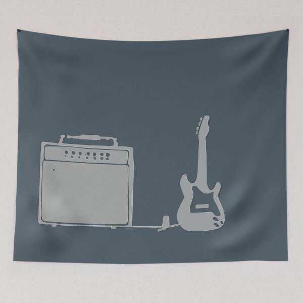 Item preview, Guitar and amplifier in grey / charcoal designed and sold by SamJanner.