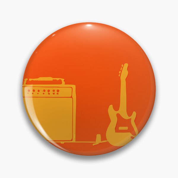 Item preview, Electric guitar and amplifier in orange designed and sold by SamJanner.