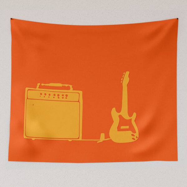 Item preview, Electric guitar and amplifier in orange designed and sold by SamJanner.