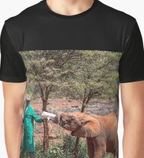Kenia. Nairobi. David Sheldrick Wildlife Trust. Elefantenwaisenhaus. Grafik T-Shirt