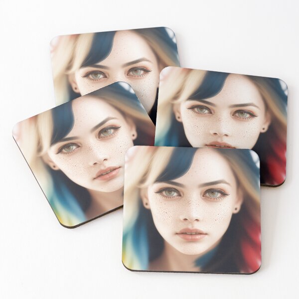 Item preview, Beautiful woman with freckles and watercolor 4 designed and sold by Shinihime.