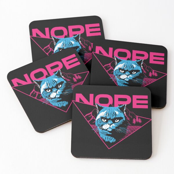 Item preview, Nope Cat Vaporwave designed and sold by donpakundo19.