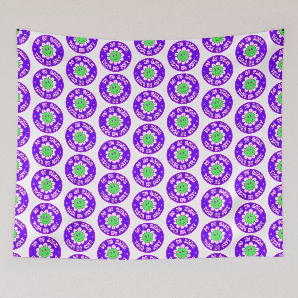 Item preview,  Do No Harm Take No Shit – Empowering quote of encouragement – Positive Vibes - Trippy Hippie Daisy Flower LIME designed and sold by originalsusie.
