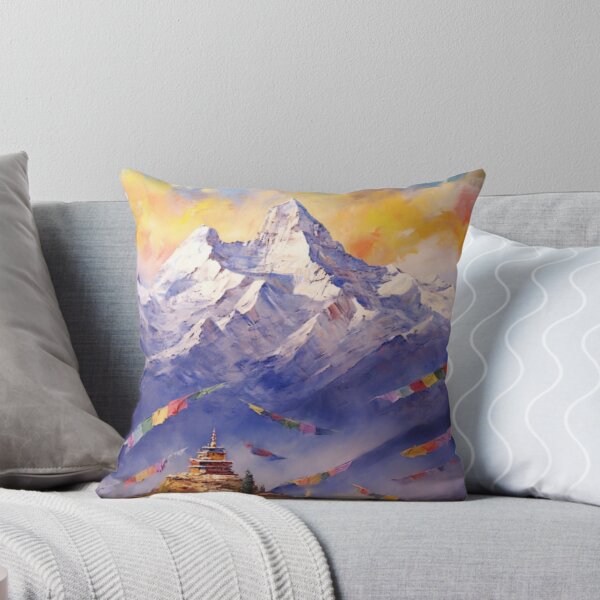 Item preview, Spiritual Serenity: Discover the Essence of the Himalayas in Impressionistic Art designed and sold by HeritageJapArt.