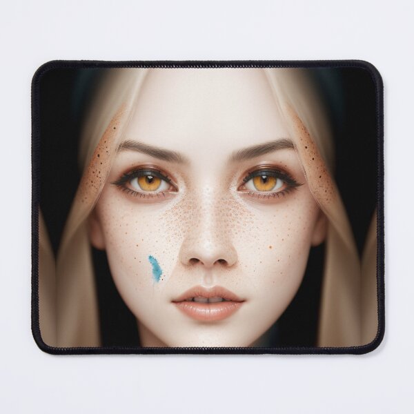 Item preview, Beautiful woman with freckles and watercolor 5 designed and sold by Shinihime.