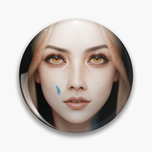 Item preview, Beautiful woman with freckles and watercolor 5 designed and sold by Shinihime.