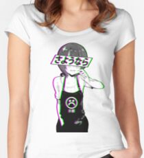 GOODBYE - Sad Japanese Aesthetic Women's Fitted Scoop T-Shirt