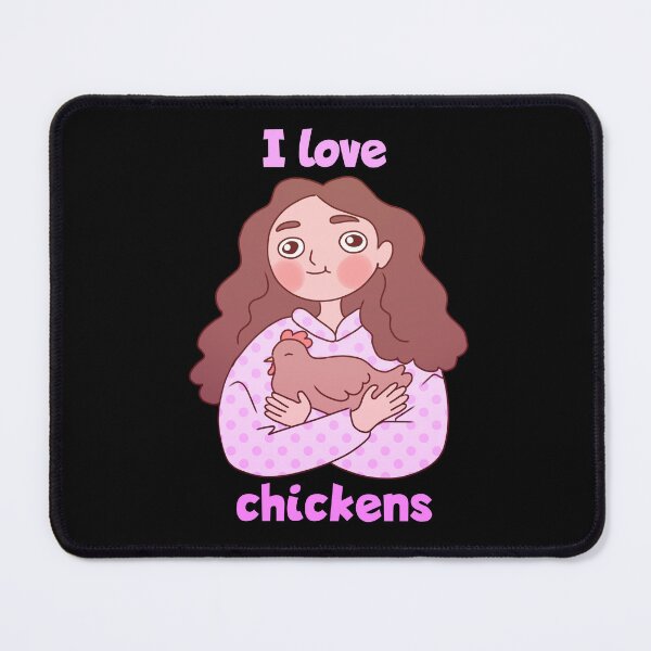 Item preview, I love chickens a cute girl hugging a pet chicken designed and sold by Yaragold.