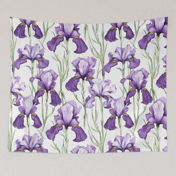 Artikelvorschau, Lila Iris-Blume entworfen und verkauft von Artimpressionz.