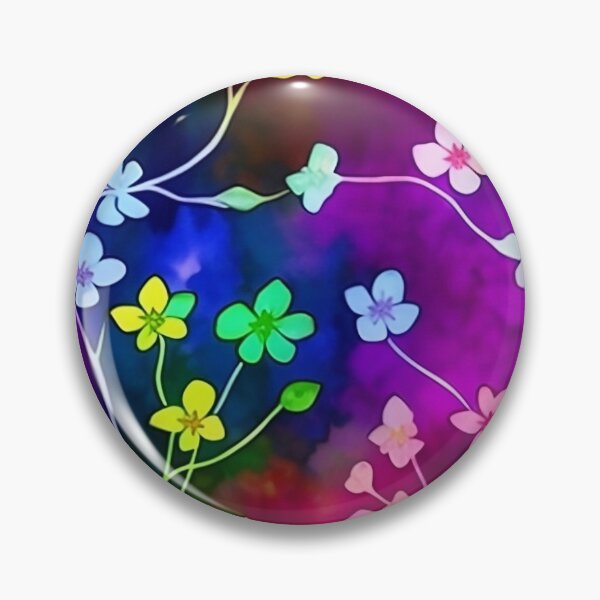 Artikelvorschau, Buntes Blumenmuster auf violettem Hintergrund entworfen und verkauft von JizzyLee.