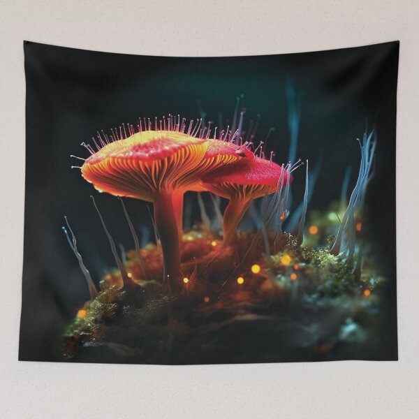 Item preview, Irridescent Mushrooms in the Forest designed and sold by AdrianGrosu.
